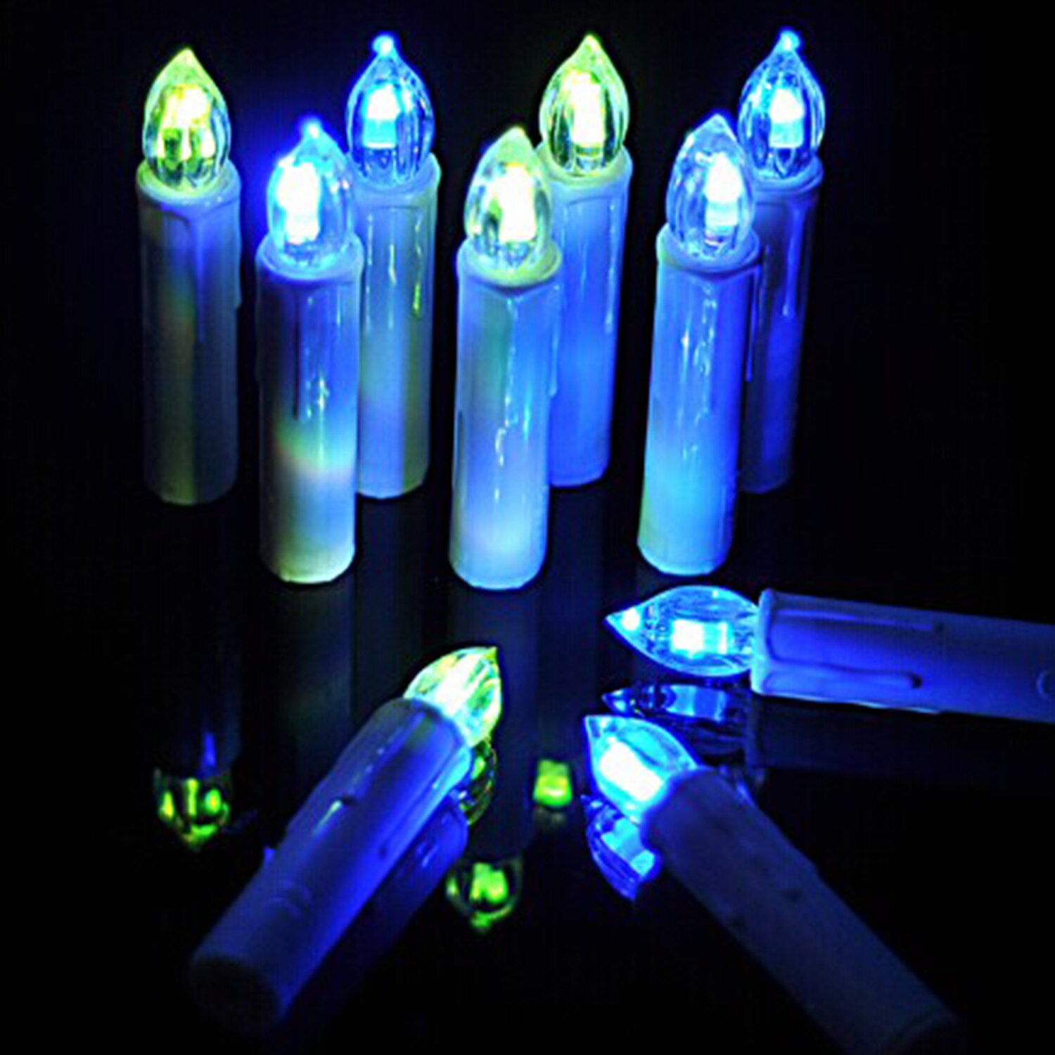 10PCS Battery Operated LED Candle Lights with Timer Remote Control Clip for Birthday Wedding Valentines Engagement Home Decor