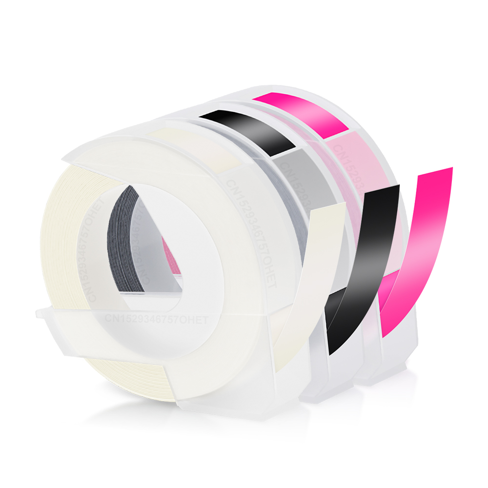 3D Embossing Typewriter B90 Manual Labeller Handheld Label Printer Similar as Dymo 12965 Labeling Machine or 3PK Label Tapes: M