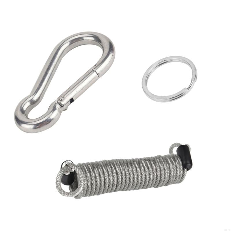 31bc sikker bugsering med 6 sikkerhedskabler med høj synlighed og belægning for fingerbeskyttelse. kraftigt anhængerbrudskabel. 100mm