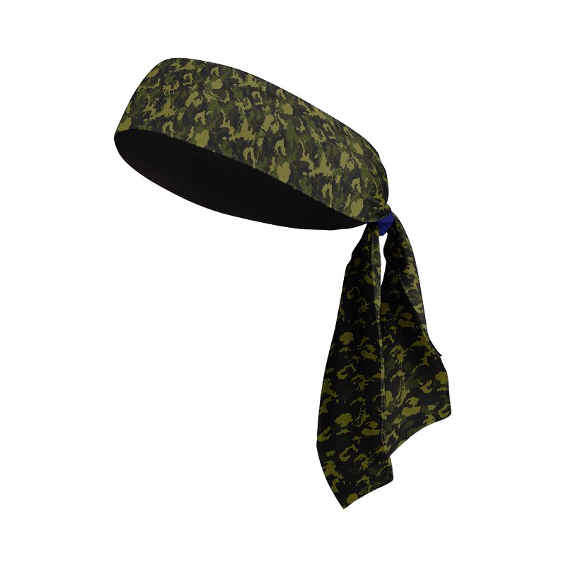 Camouflage Sports Head Band for Men Outdoor Cycling Running Tennis Absorbent Sweat Headband Fitness Compression Hair Headband: Style9