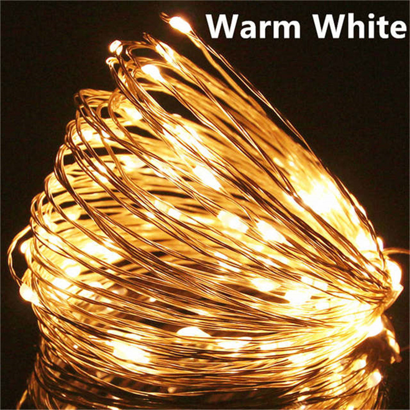 1m/2m/3m/5m/10m USB LED Lichterketten Girlande Lampe DIY Party Hochzeit Weihnachten baum Blinker Gebühr LED Lichter Hause Dekoration: Warmes Weiß / 350W