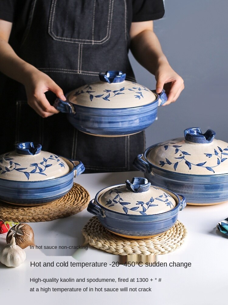 Japanese-Style Casserole/Stewpot Chinese Casseroles Soup POY Small Claypot Rice Casserole for Household Gas Stove