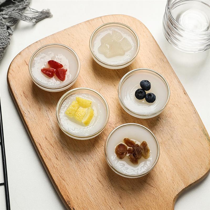 12Pcs Lead-Free Glass Material Bowls Pudding Jelly Glass Bowls Cake Molds Pudding Jelly Glass Bowl Cake Mould