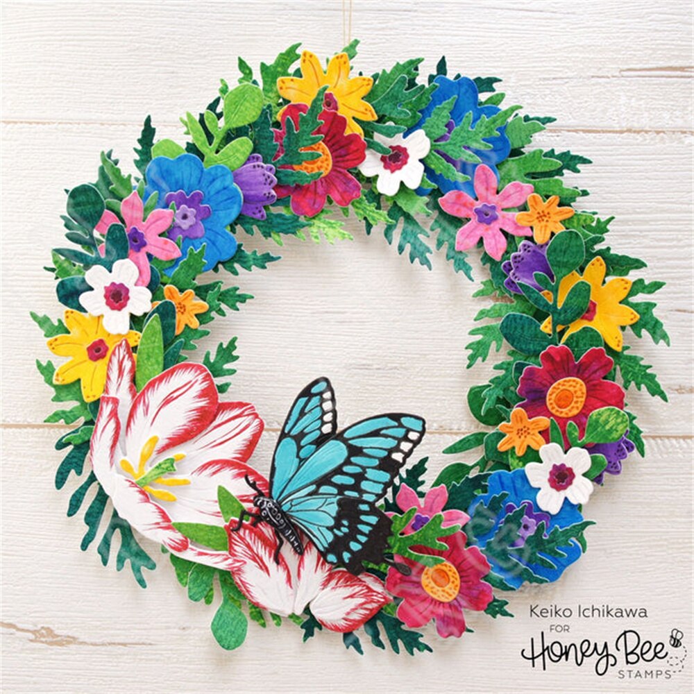 Spring Tulips Flowers Seed Greenery crate Metal Cutting Dies Scrapbook Diary Decoration Stencil Embossing Template