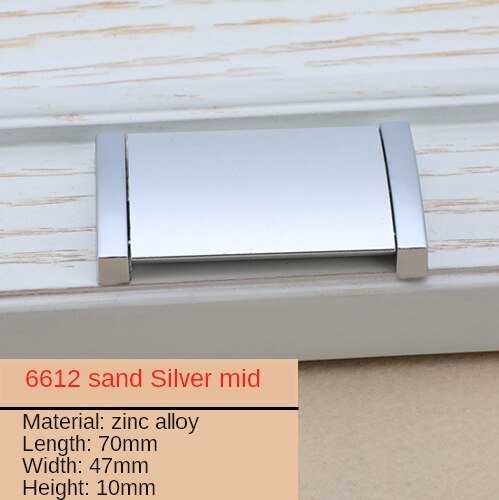 Zinklegering handvat, zwarte aluminium plaat, keukenkastdeurgreep, moderne kledingkast, ladeknop, meubeldecoratie: En