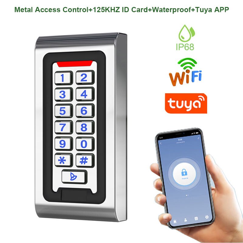 Wifi Tuya App IP68 Waterdichte Metalen Toetsenbord Rfid Card Deur Toegangscontrole Standalone Toegang Controller Systeem Smart Apparaat: S601-ID-Tuya-W