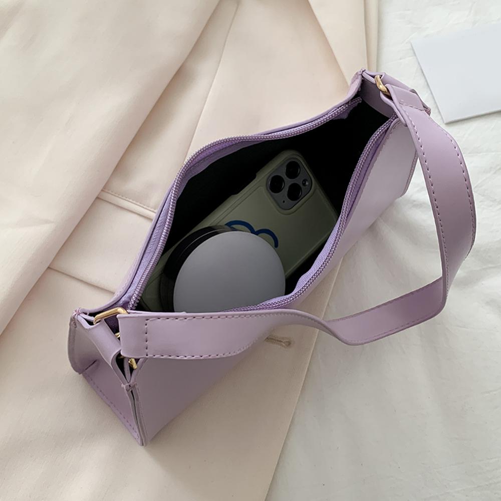 Populaire Simple femme sac quotidien décontracté en cuir PU fronde sac à main sac à main femmes chaîne épaule sac à bandoulière