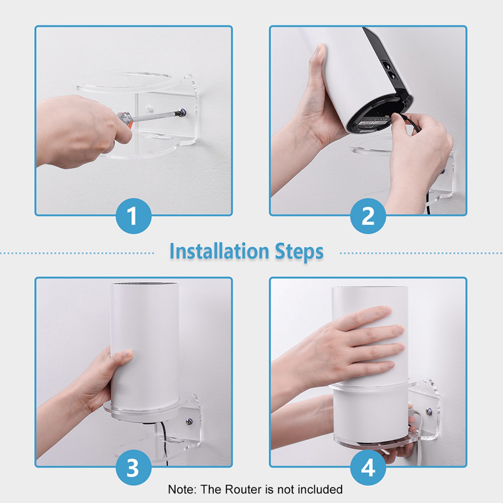 Wall Mount Bracket Compatible with TP-Link Deco M4 Mesh WiFi Sturdy Mount Compatible with TP-Link Deco M4/S4/P9