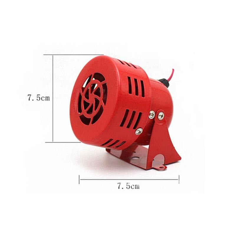RED Air Raid Siren Horn Alarm 110dB Driven Air Raid Siren Horn Alarm Loud Air Horn for Car Boat Truck Speaker