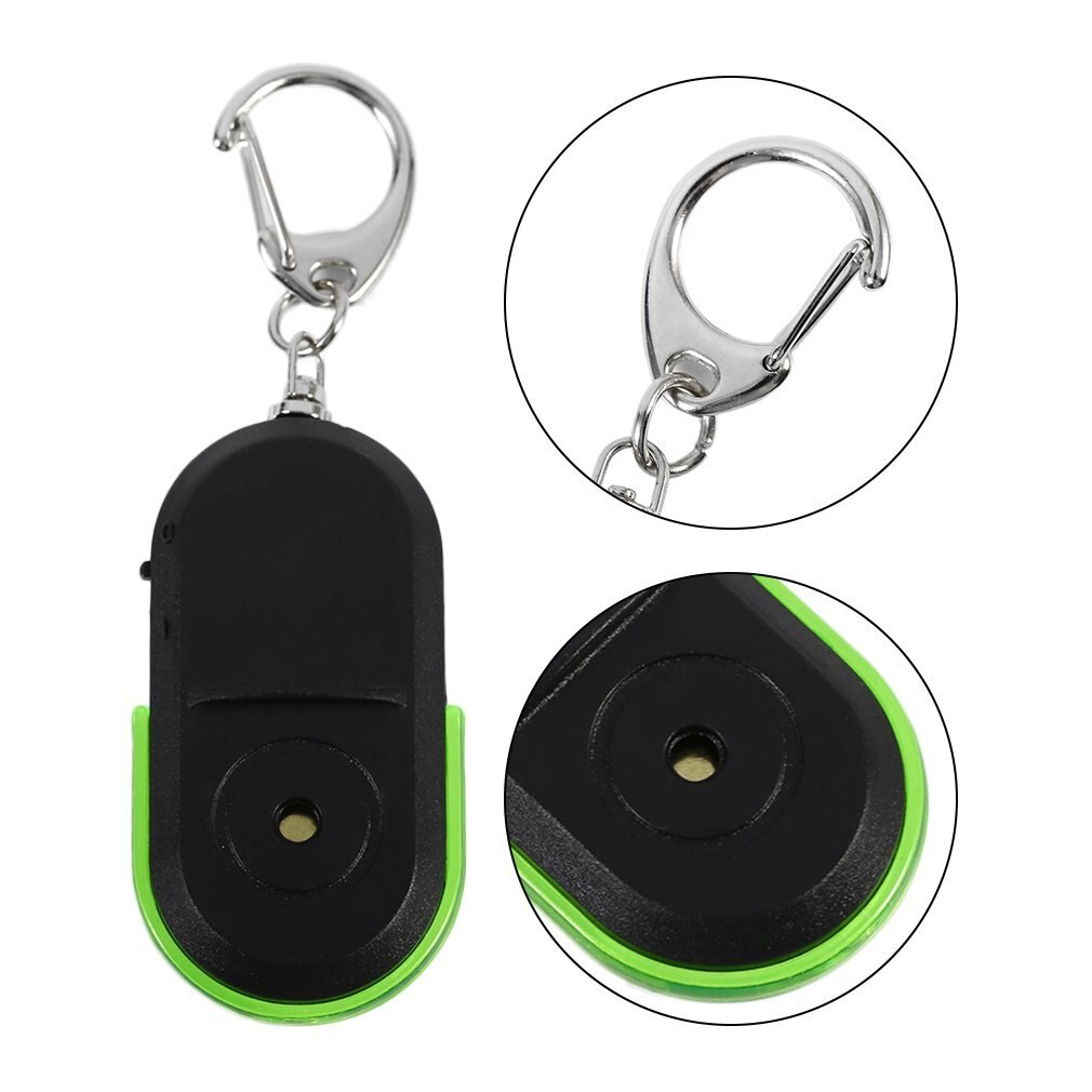 Portable Size Old People Anti-Lost Alarm Key Finder Wireless Useful Whistle Sound LED Light Locator Finder Keychain