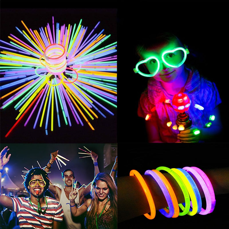 Mix Kleur Glow Sticks Lichtgevende Speelgoed Glazen Haarband Armbanden Fluorescerende Props Voor Wedding Festival Party Decoratie
