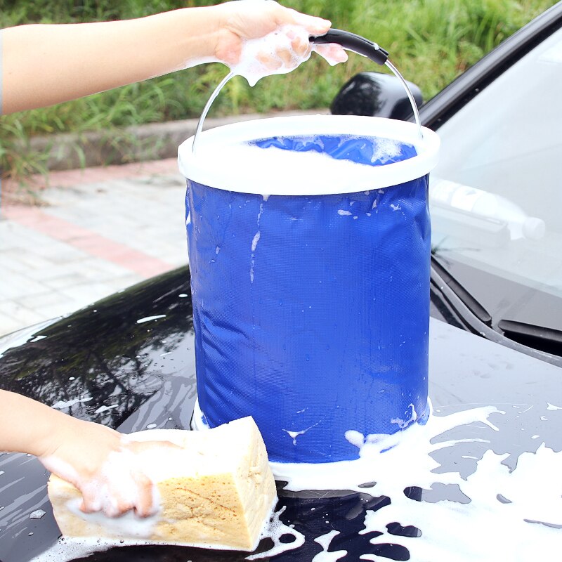 Bucket Folding Bucket Car Wash Car Bucket Fishing Bucket Washing Retractable Vehicle Bathroom Kitchen Clean Canvas Supplies
