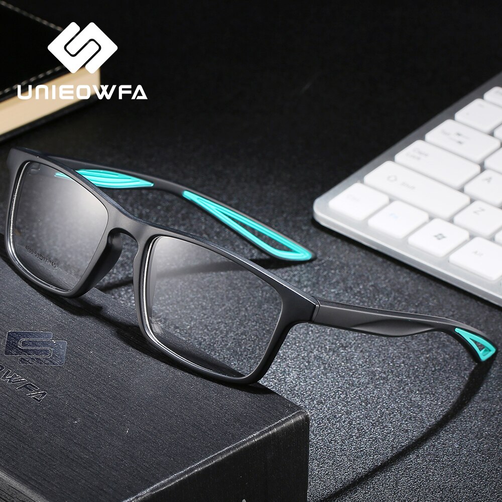 Sport Optical Glasses Frame Men TR90 Prescription Eyeglasses Frame Myopia Progressive Spectacles Frame Clear Transparent Eyewear