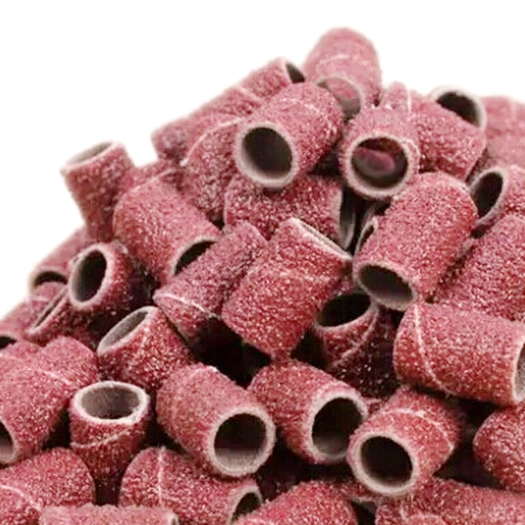 100 stücke Schleifen Ärmel Schleifen Bands Nagel Manikübetreffend Maschine Zubehör Acryl Gel Polieren Entferner Trommel Elektrische Nagel Datei Sanders