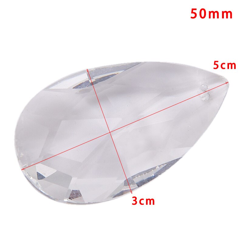 Clear Kroonluchter Glas Kristallen Lamp Prisms Onderdelen Opknoping Druppels Hangers 38Mm-76Mm Kristallen Lamp Accessoires: 50mm