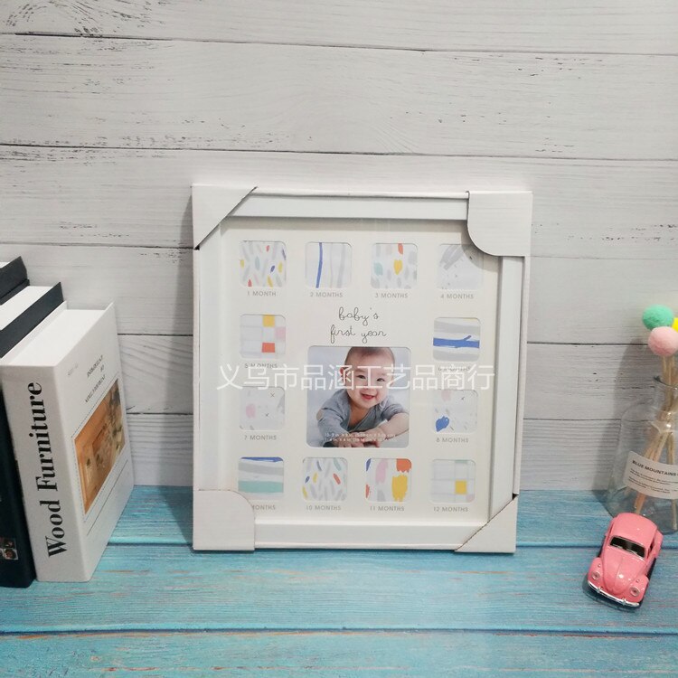 12 Month Baby Photo frame 12 Months "MY FIRST YEAR" Photo Frame Baby Boy Girl My 1 One Year Baby Memory Souvenirs