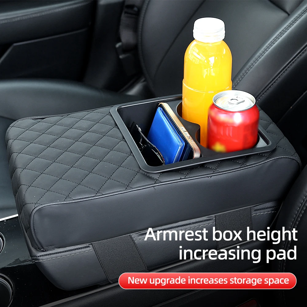Auto Armsteun Middenconsole Kussen Armsteun Cover Memory Foam Auto Armsteun Kussen Bekerhouder Auto-interieur Accessoires Universeel