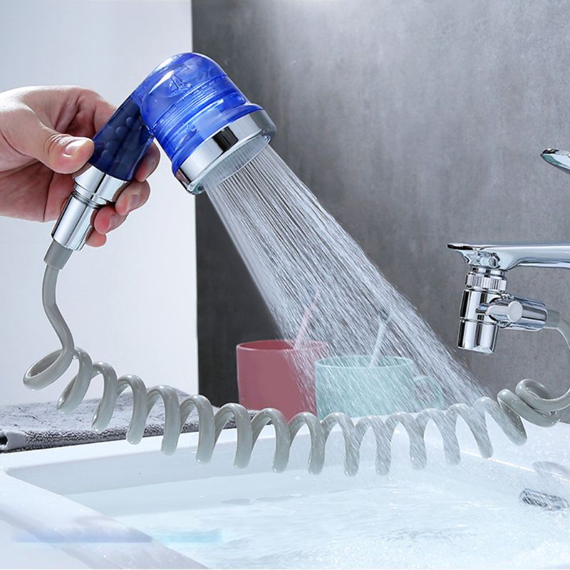 Bathroom Wash Face Basin Water Tap External Faucet Shower Flexible Nozzle Handheld Sprinkler Kit Home Accessory