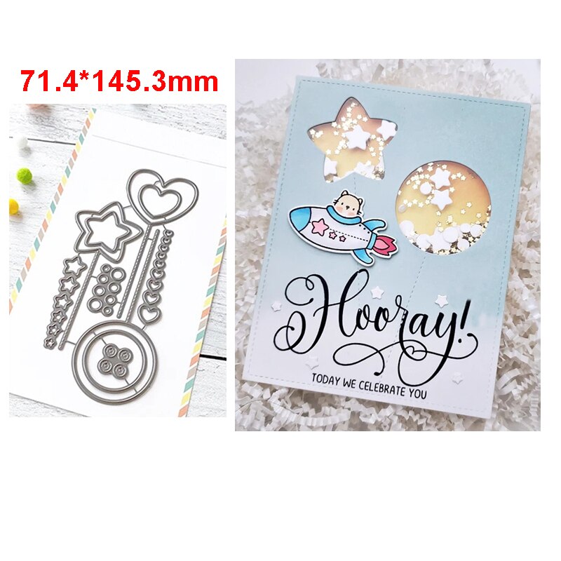 Stripes Frame Stacked Circles Letter Board Slim Die Cuts Metal Cutting Dies for DIY Scrapbooking Cards Crafts Dies 06: H5669