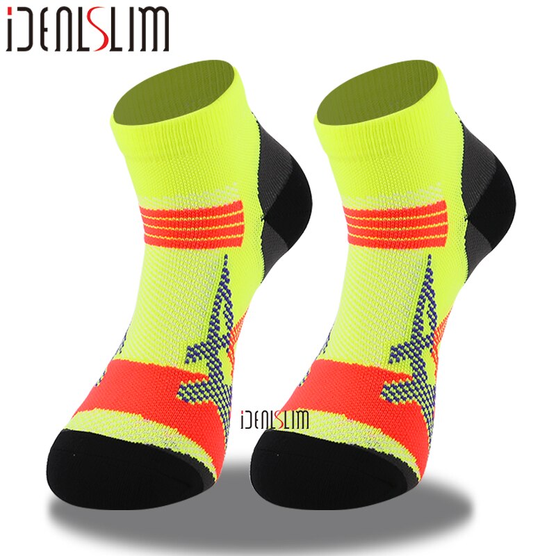 IDEALSLIM Sport Socken viel für Männer Frauen Jungen Laufen Socken Atmungsaktiv Schnell Trocknend Runnnig Socken: Grün- 2 Paris