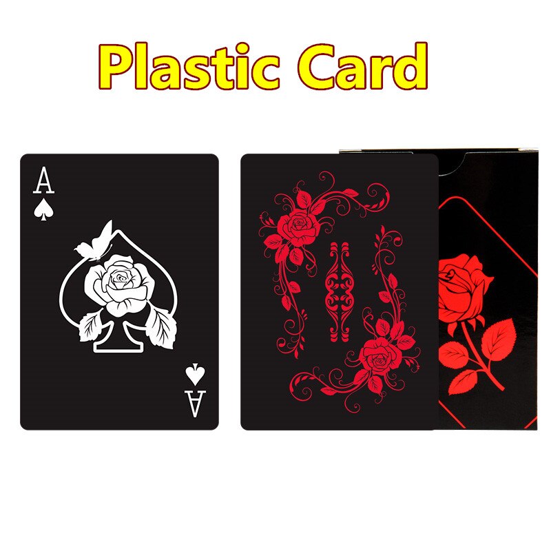 Plastic Poker Red Rose Waterdicht Speelkaarten 54 stuks Kaarten Familie Game L535