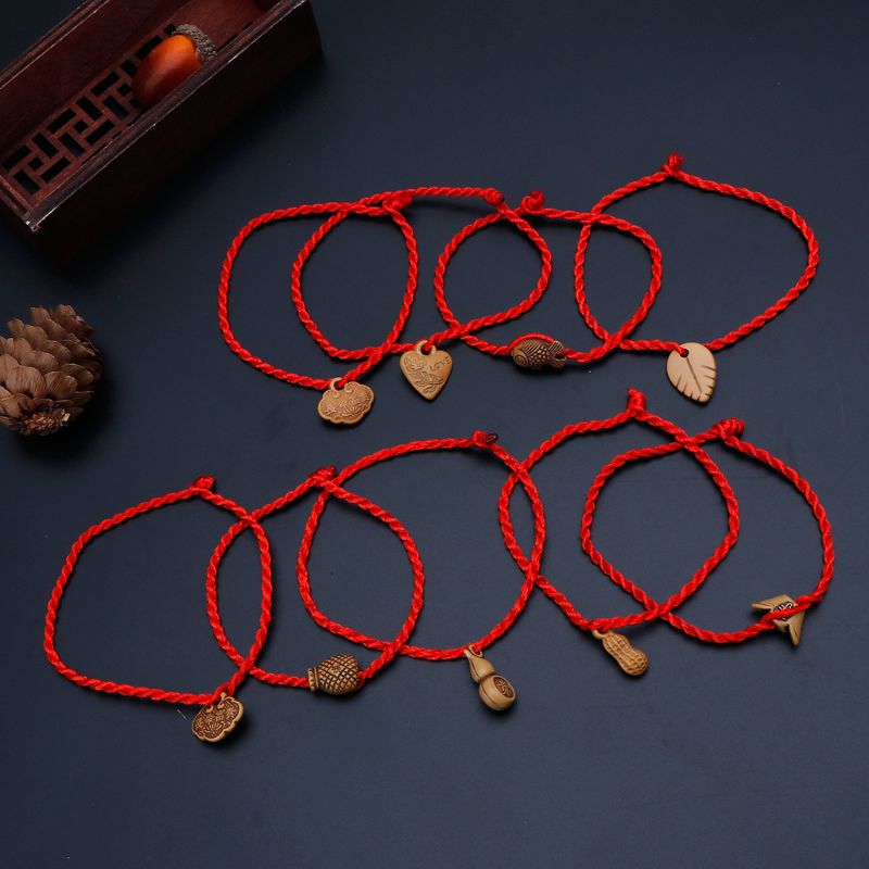 10Pcs Handmade Lucky Knitting Red String Braided Friendship Lovers Bracelets N58F