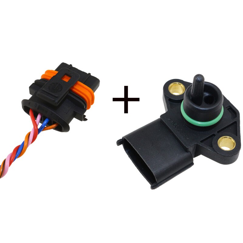 MAP Sensor For Hyundai Accent GETZ Elantra Tiburon Tucson Amica Click SONATA KIA CERATO RIO PICANTO 39300-22600 39300-38110: Sensor and Plug