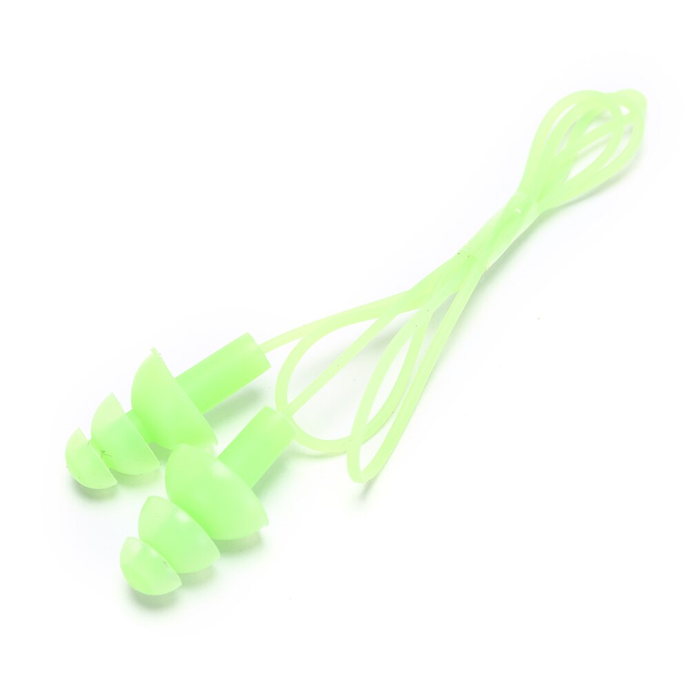Zachte Siliconen Zwemmen Oordoppen Oordoppen Gear met een Case Box Zwembad Accessoires Water Sport Swim Ear Plug: green