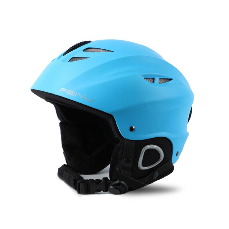Acexpnm skihjelm integreret støbt snowboardhjelm mænd kvinder skating skateboard skihjelm snowboard for sikkerhed: Himmelblå / 52cm-55cm