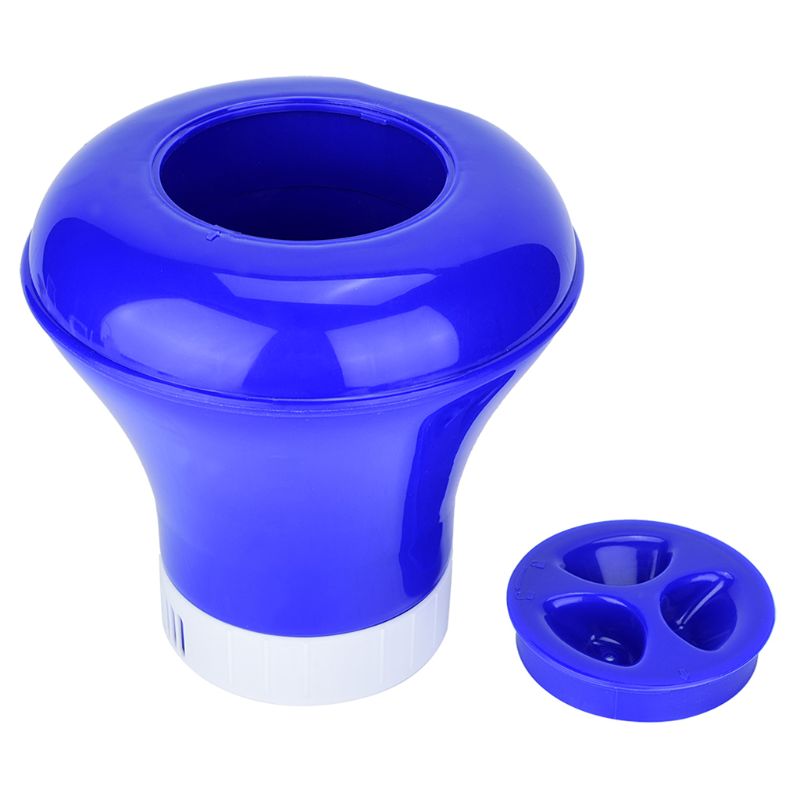 8 Inch Swimming Pool Floating Chemical Chlorine Tablet Dispenser Feeder Applicator with Thermometer Spa Tub Supplies A69D