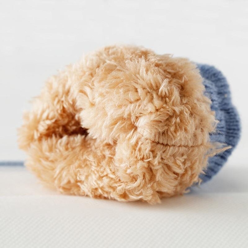 Niedlichen Karikatur Bär Baby Handschuhe Winter Gestrickte Wolle Säuglinge Fäustlinge Thicke warm Volle Seil Handschuhe Für Mädchen Jungen