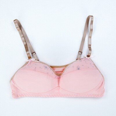 Good Student Training Bra Puberty Girl Underwear Bamboo Cotton Bra for Kids Training Bras Girls Small Bras A Cup: 172 pink / 14