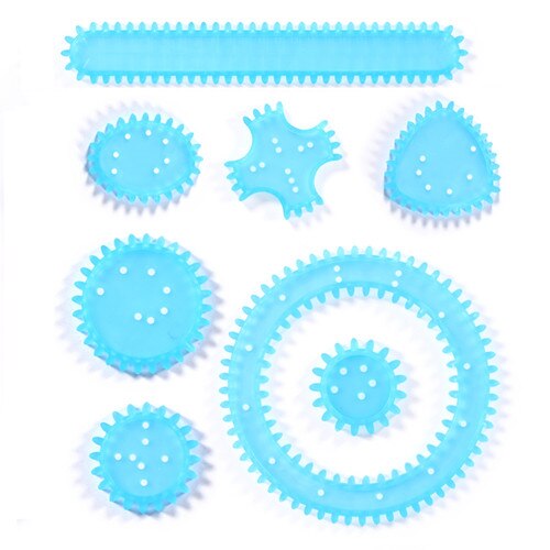 Spirograph Tekening Speelgoed Set 22Pcs Grijpende Tandwielen & Wielen Tekening Accessoires, 8 Stuks Blauw Spirograph Set Educatief Speelgoed: 8PCS