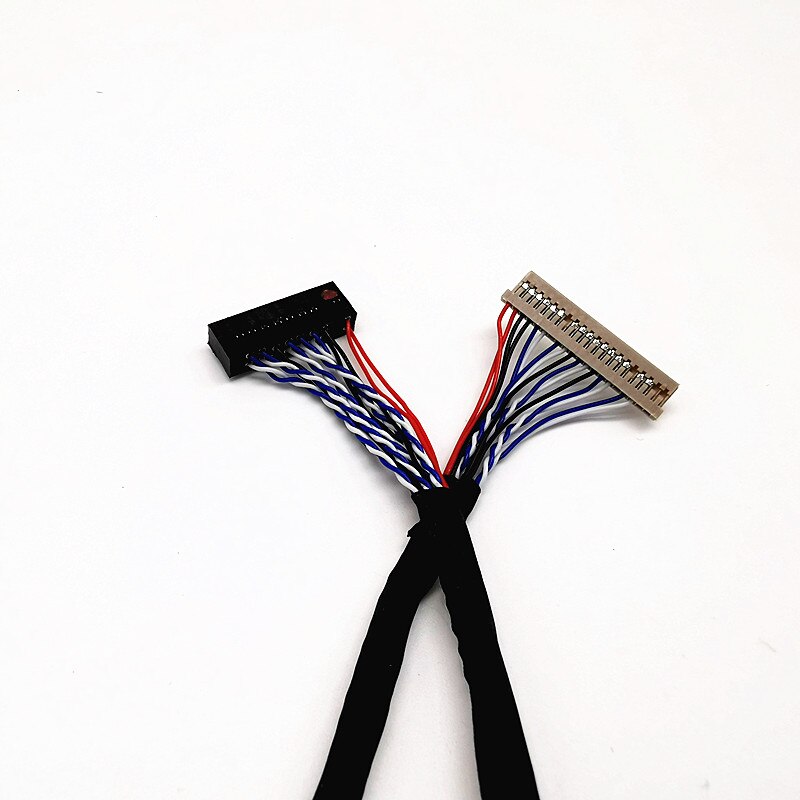Universal LCD Screen DF14 20 Pin 1ch 8-bit LVDS Cable 25cm 40cm For 8.4-15 inch LCD Panel