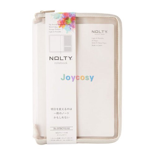 Japan Nolty Notebook Pouch A5/B6 Size Cover Met Card Pocket Pen Houder, multi-Functionele Portfolio Ritssluiting Case: A5 white