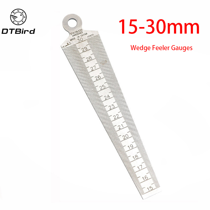 15-30mm Wedge Feeler Gauges Gap Ruler Aperture Ruler Taper Ruler Stainless Steel Inner Diameter Ruler Outlet Measuring Tools