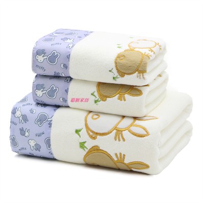 Katoen Volwassen Handdoek Set 3Pcs Kant Bad Hand Gezicht Strand Roze Handdoeken Borduren Familie Volwassen Bruiloft Thuis FG1001: 17