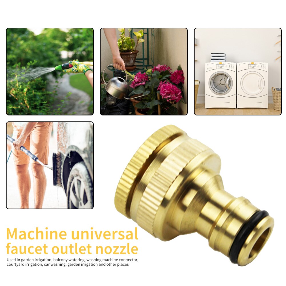 Messing Slang Koppeling Joint Tuin Watering Buizen Fit Tap Irrigatie Waterleiding Adapter Extender Connector Voor Wasmachine