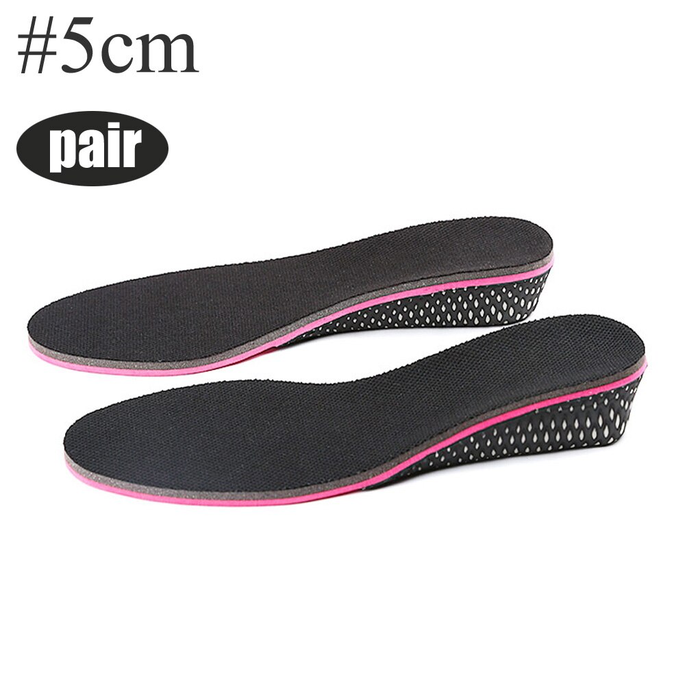 Tcare 1 pari 3cm/5cm unisex-korkeuden lisäys pohjalliset ilmatyyny kantapään nosto kenkäpehmuste mukavat pohjalliset miesten naisten jalkahoito: 5cm