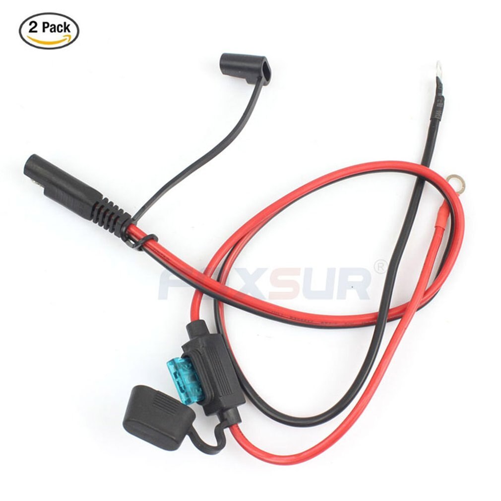 12V Charger Cable for Motorcycle Battery Terminal To SAE Quick Disconnect Cable Motorcycle Battery Output Connector