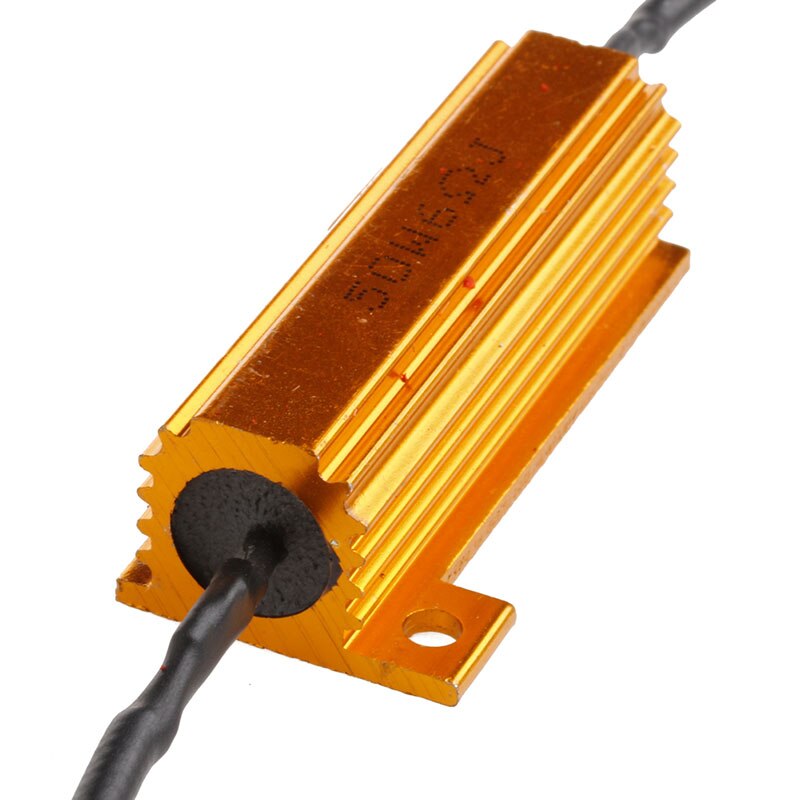 Alla Lighting H13 9008 50W 6Ohm Error Free LED Lights Load Resistor Adapter Fix Flashing Blinking Canbus Bypass Wiring Harness Decoder Upgrading Led