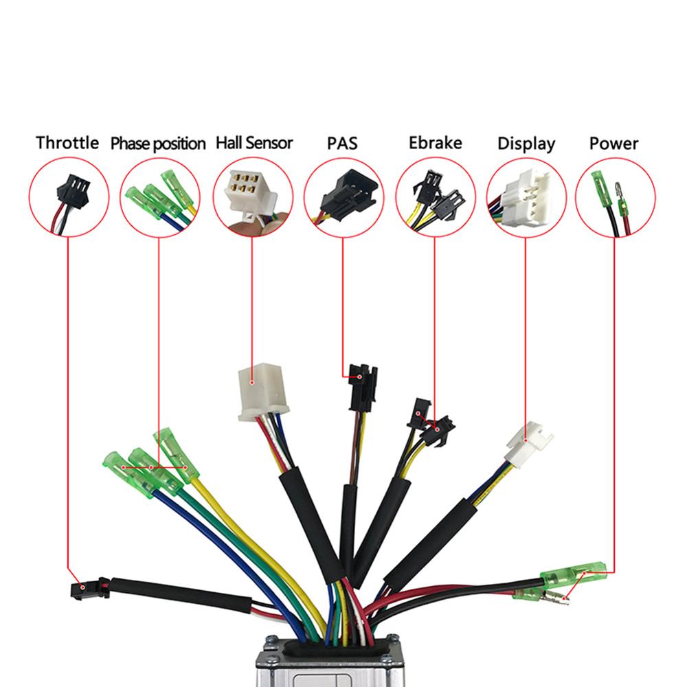 1Pcs 48V 36V KT-15A Controller Voor 250W Borstelloze Motor Ebike Elektrische Fiets Sm Interface Voor Kt serie Motoren