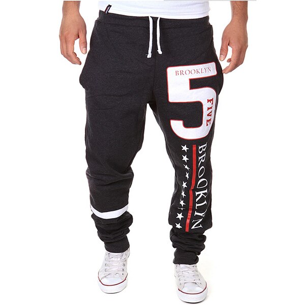 Men's pants explosion models 5 letters printed casual trousers