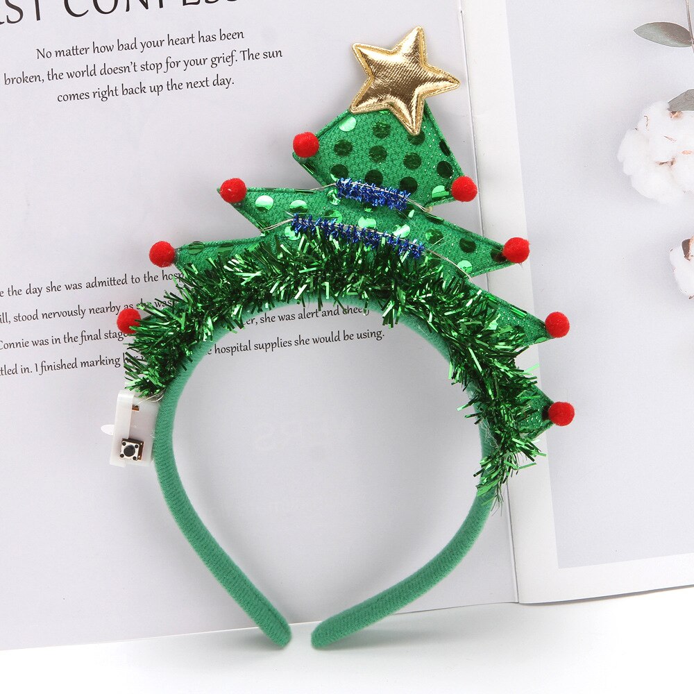 Diadema árbol de Navidad para niña y mujer, adornos para niña, decoración de Año , , accesorios para el cabello para niña, para niño