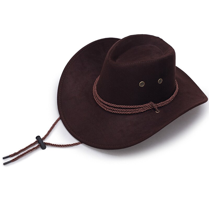 Sun Hat Faux Leather Cowboy Hat Men and Women Travel Caps Western Hats Chapeu Cowboy 9 colors: black coffee color