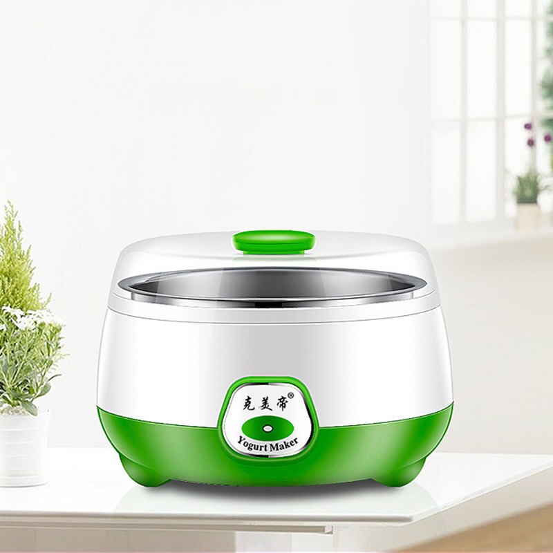 1L Mini Yoghurt Machine Roestvrijstalen Voering Dubbele Verzegelde Smart Automatische Yoghurt Maker Thuis Keuken Diy Tool Plastic Container
