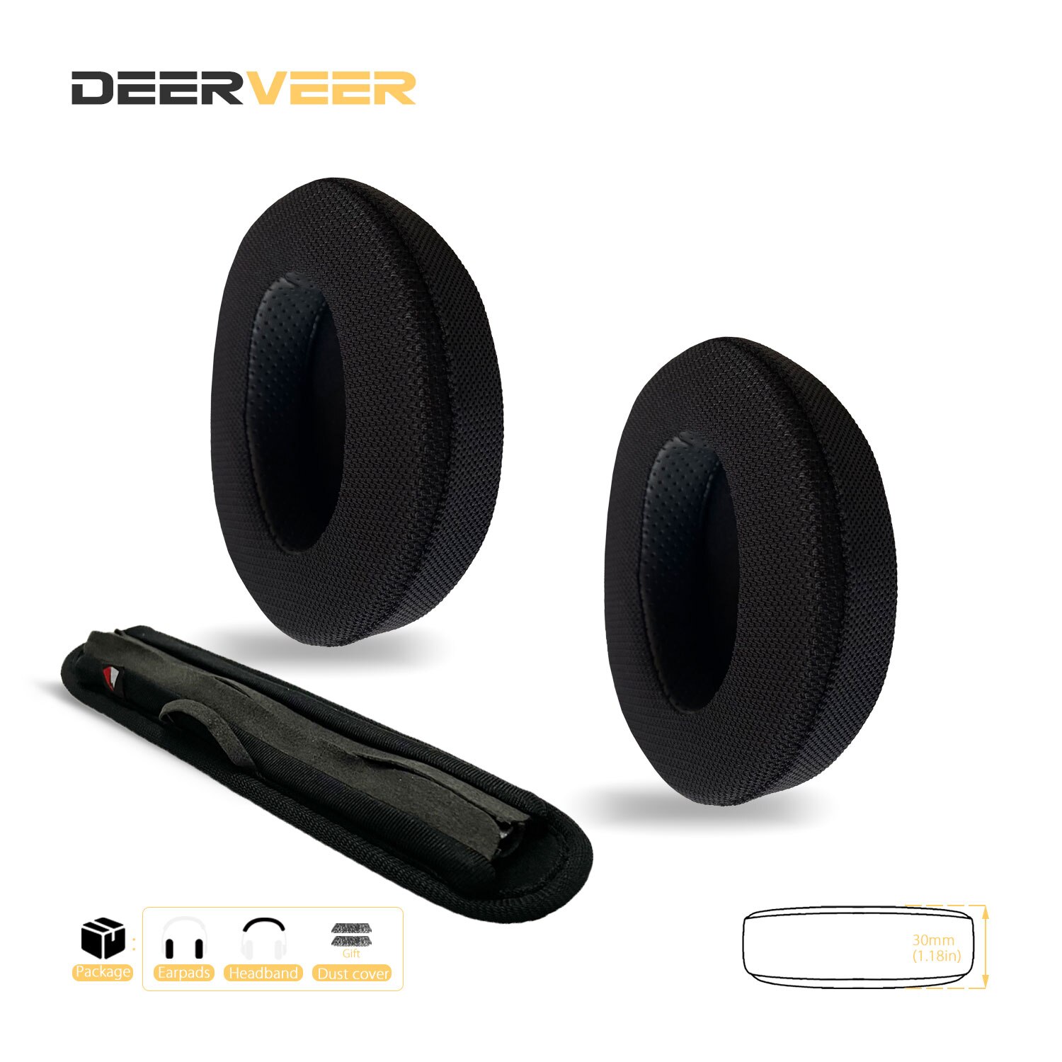 DEERVEER Almohadillas de repuesto para auriculares Audio Technica ATH-M50x, ATH-M50xBT, ATH-M40x, ATH-M30x, ATH-M20x, ATH-M70x, ATH-MSR7: Rojo oscuro