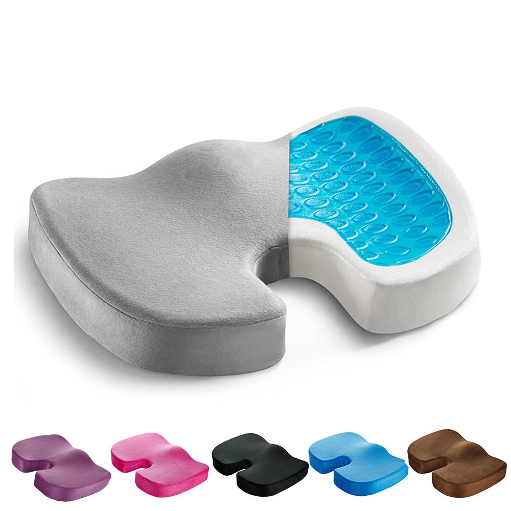 Reise pustende setepute coccyx ortopedisk minneskum sete massasjestol pute pute bil gel svamp u-formet setepute