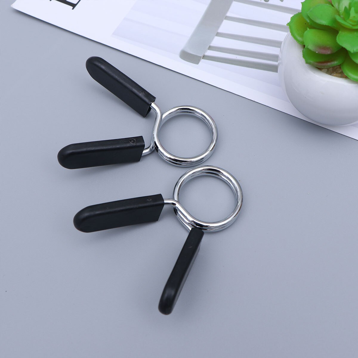 4 Uds. Mancuernas de 28mm, pinzas para mancuernas, collarines con Clip de resorte para levantamiento de pesas, ajuste cruzado, levantamiento de pesas, gimnasio