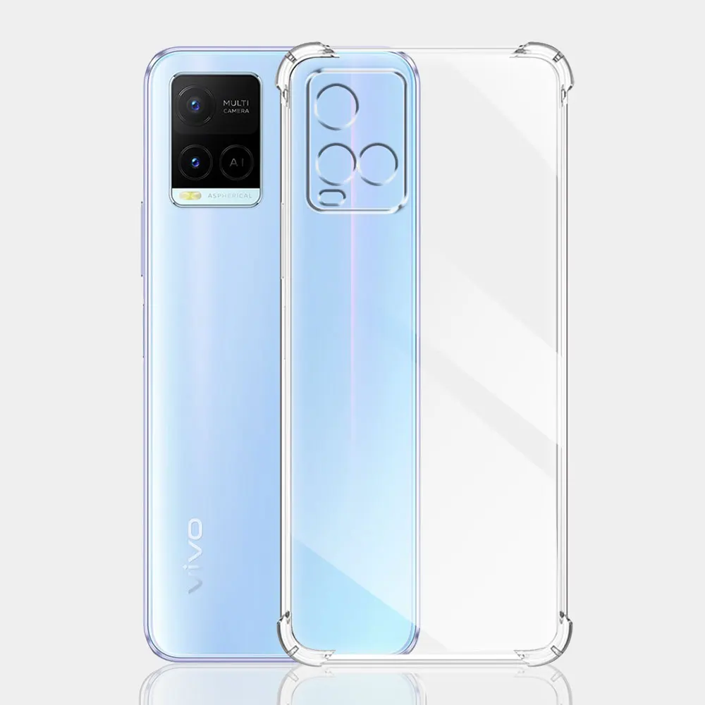 Coque de téléphone pour VIVO Y33s, Silicone, souple, antichoc, transparente